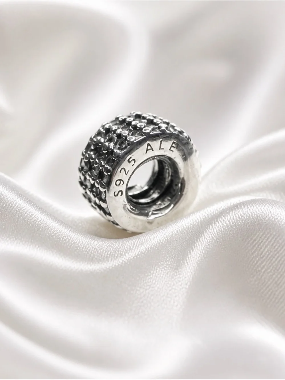 Sterling Silver Textured Snake Wrap Ring - Black Finish new with out tag